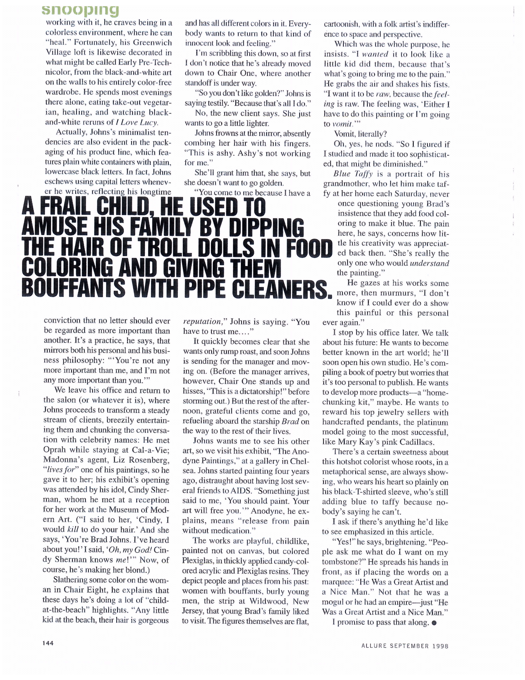 allure color czar brad johns color director